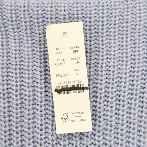 J.Crew Ribbed Funnel neck Sweater Linen Cotton Blend Lavender Lakeshore S NWT - Picture 5 of 8
